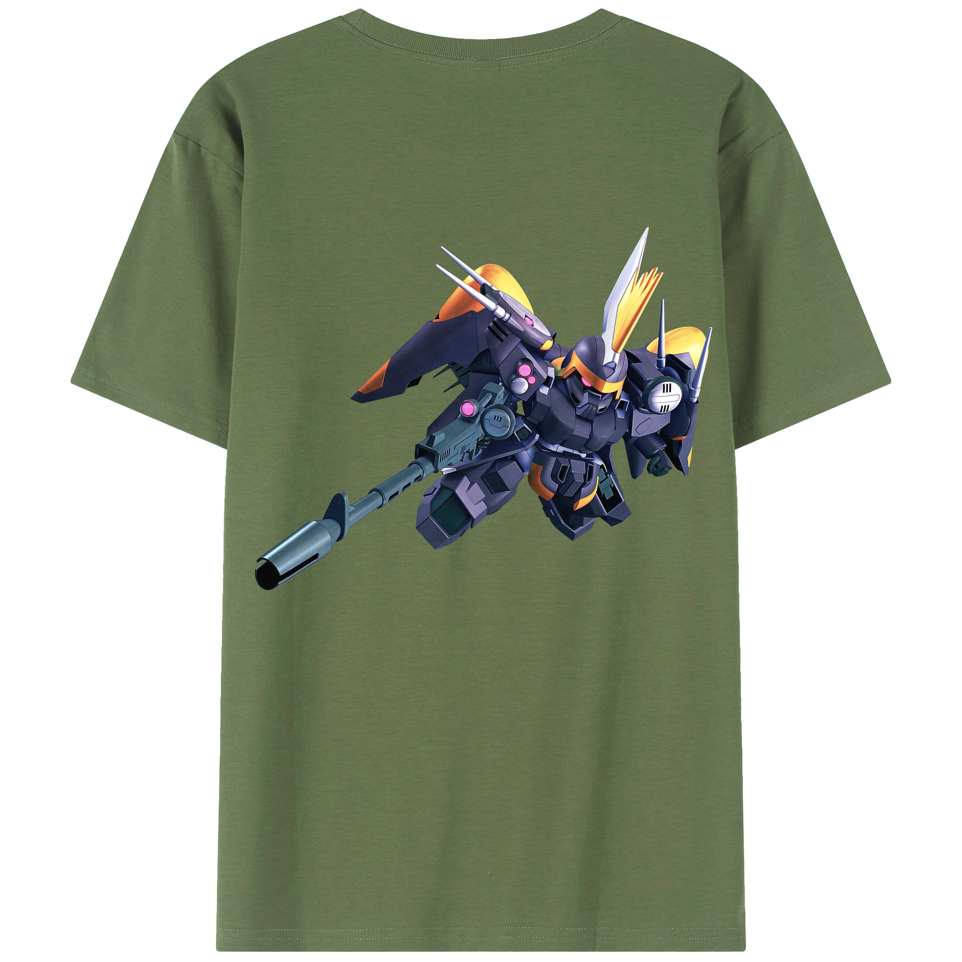 （画像用） 機動戦士ガンダム Mobile Suit Gundam 綿100％ メンズ半袖Tシャツ（バックプリント） 通気性